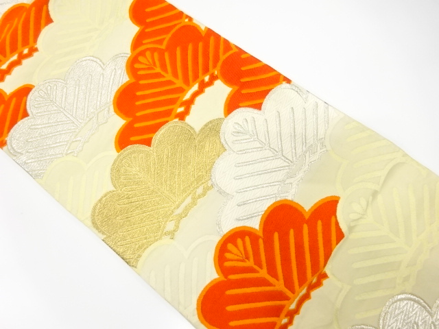 アンティーク　笠松模様織り出し袋帯（材料）